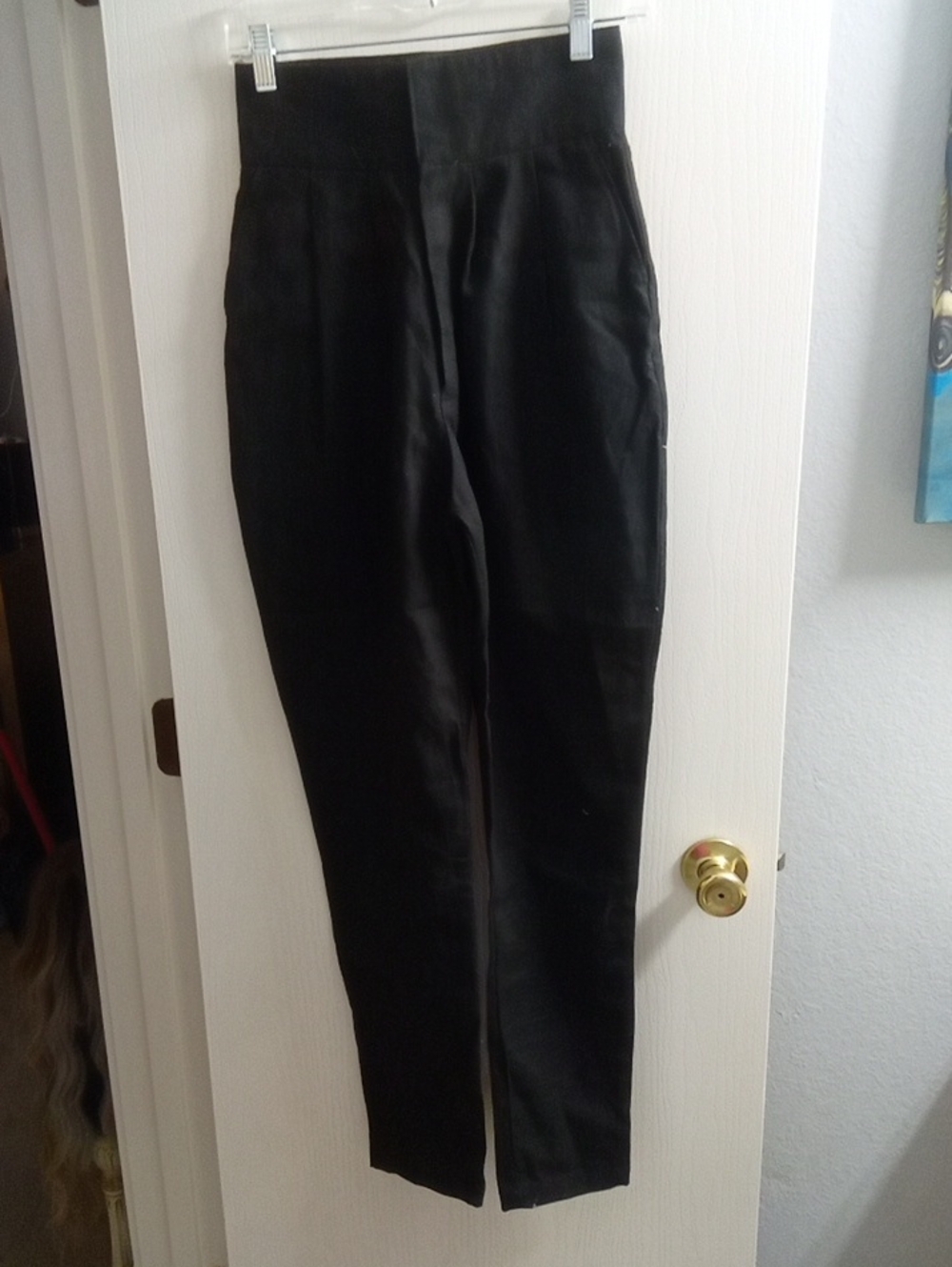 High-Waist Black Women's Slim Pants